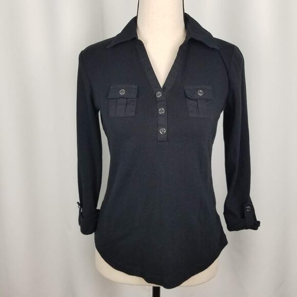 Karen Scott Women Black Tshirt - Size XS - Picture 1 of 4